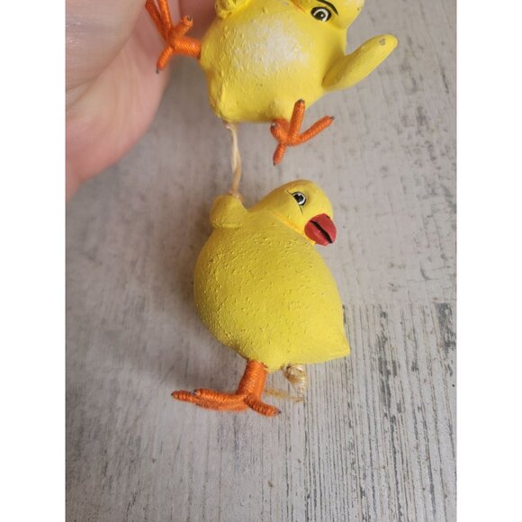 Chicks climbing rope easter ornament unique spring xmas - Picture 5 of 7